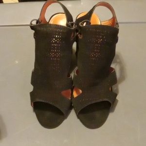 Shoe land chunky heeled sandals black